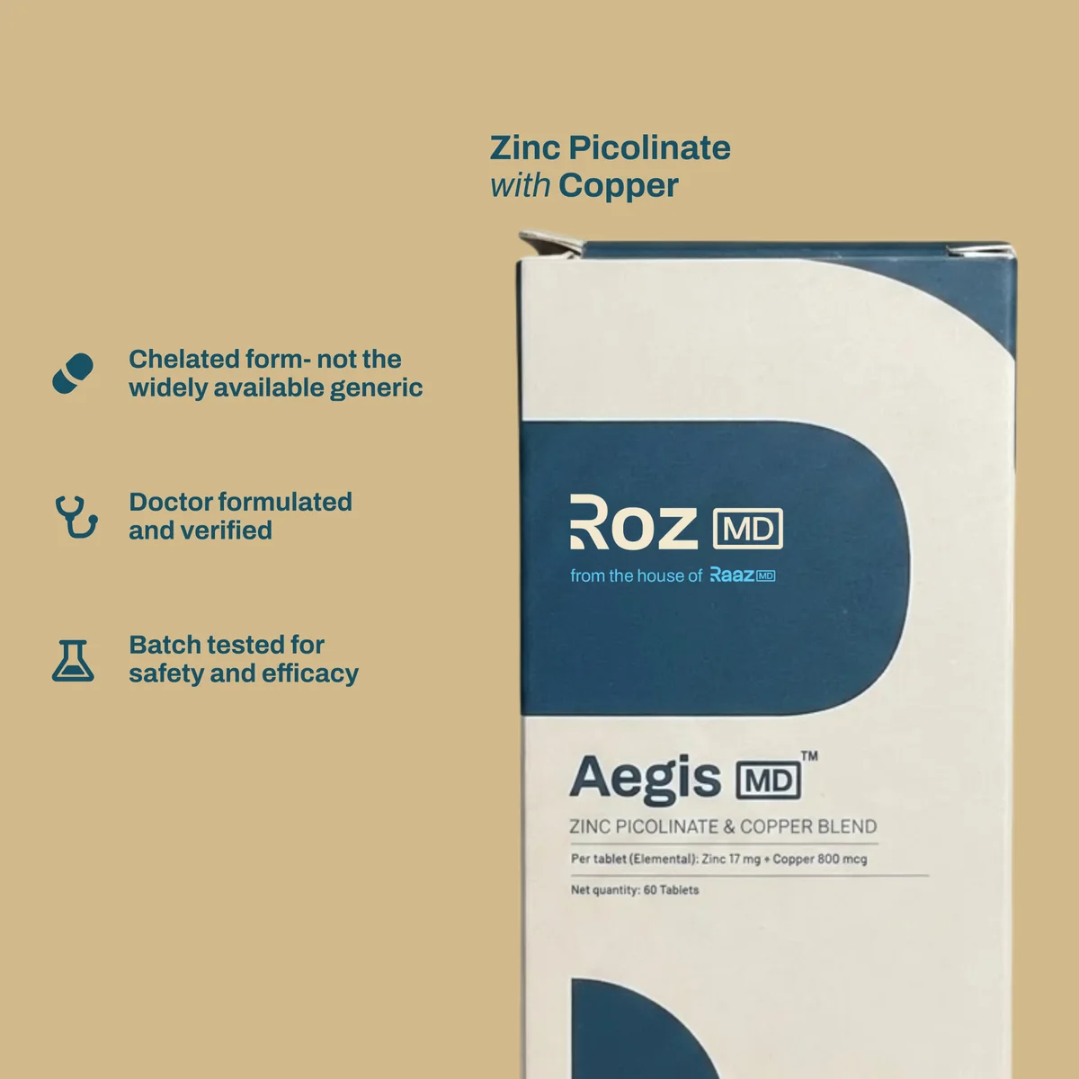 AegisMD: Chelated form, not the widely available generic, Doctor formulated and verified, Batch tested for safety and efficacy