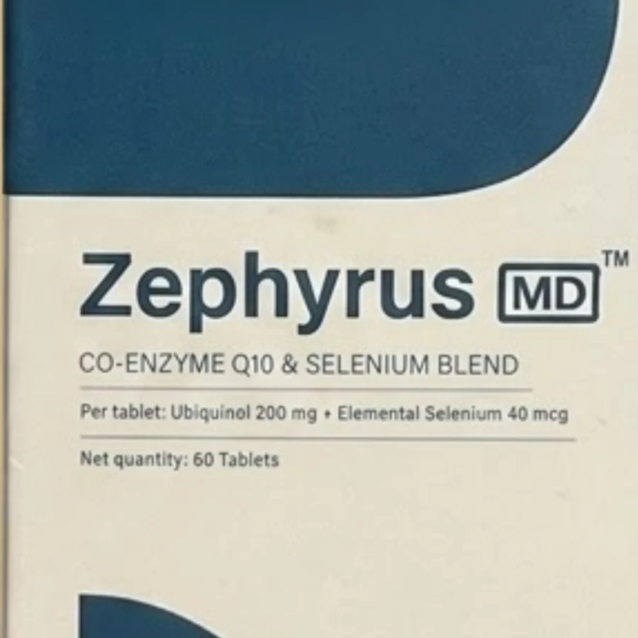 ZephyrusMD label: Ubiquinol 200 mg, Selenium 40 mcg elemental